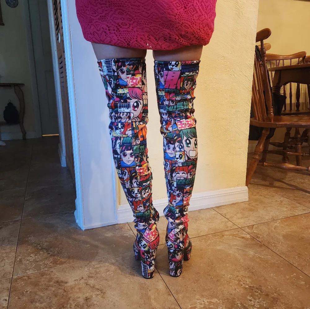Anime Boots thigh-high size 8 - Picture 3 of 8